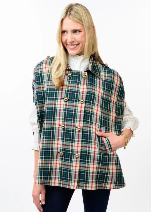 Ivy Jane | Tartan Double Breasted Cape