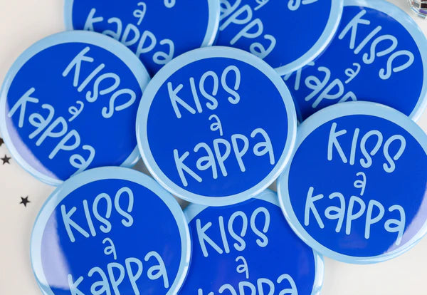 3 inch Kiss A Kappa Button