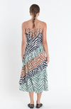 English Factory Zebra Print Colorblocked Slip Dress