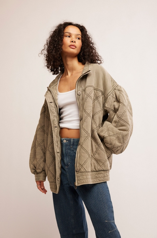 Free People Juno Jacket in Laurel Oak