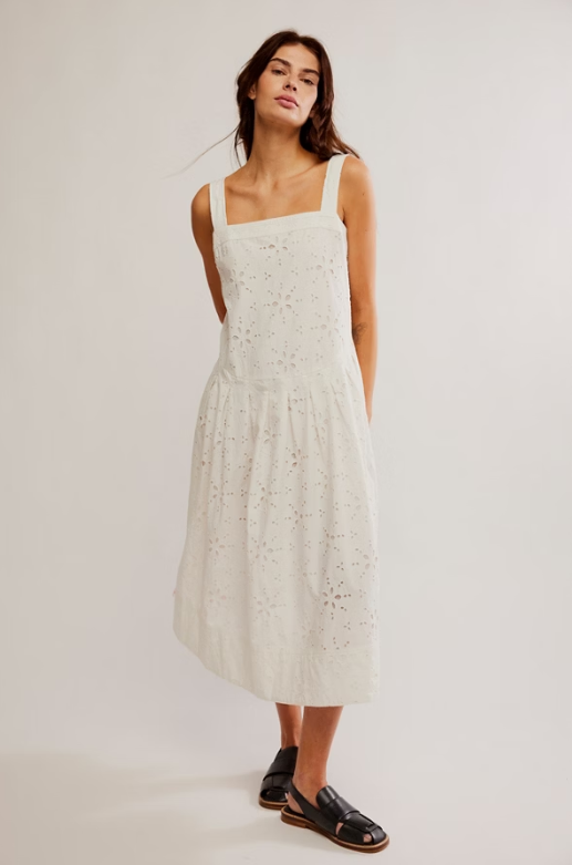 Free People Primavera Eyelet Midi Dress