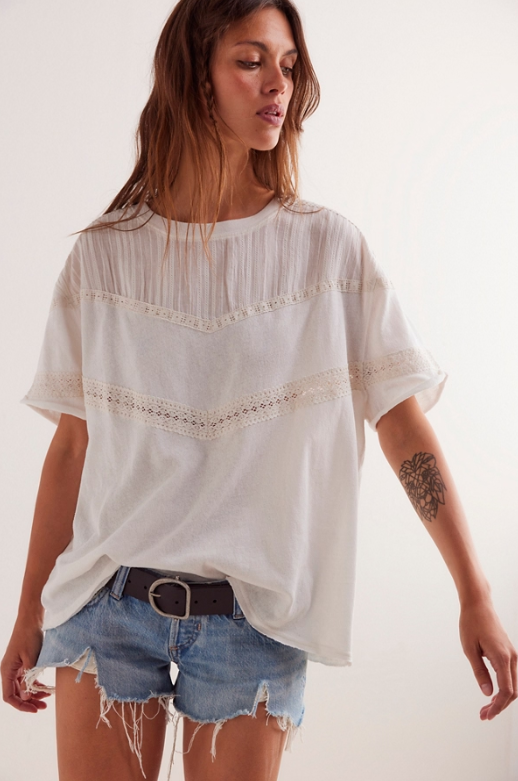 Free People Ivory Dorothy Tee