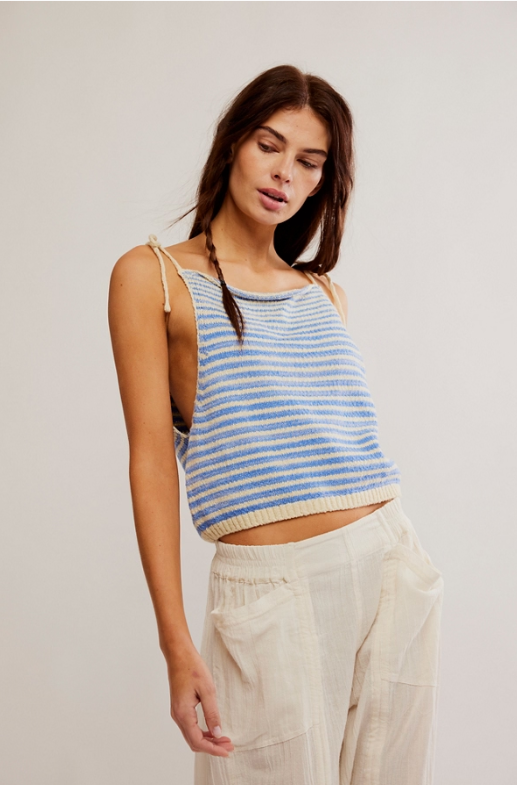 Free People Claire Tank in Granada Sky Stripe