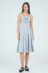 Aylaya Stripe Flower Detail Midi Dress