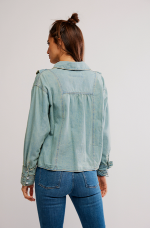 Free People Tattered and Ruffled Top