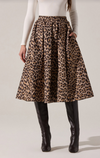 ASTR Andolina Leopard Mini Skirt