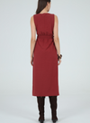 Aylaya: Montevideo Maroon Dress w/Flower Belt