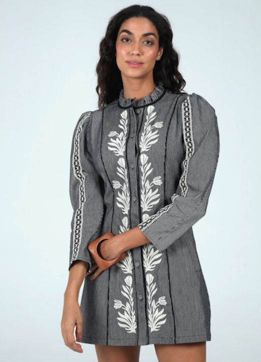 Aylaya Tonga Denim Blue Dress