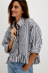 Free People Nautical Navy Bailey Stripe Shirt