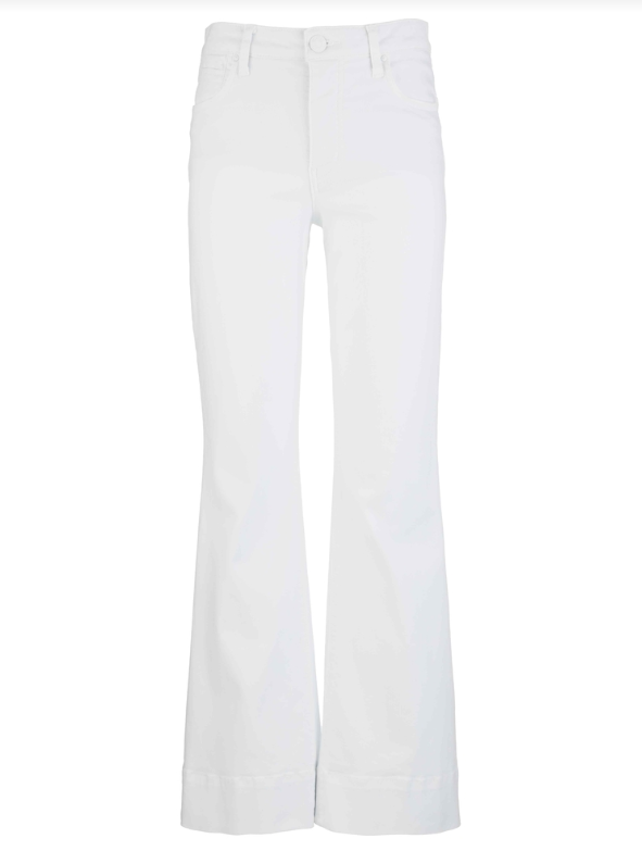Kut | Stella High Rise Fab Ab Flare in Optic White