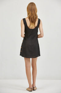 Black Side Bead Detail Olympia Dress