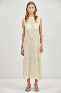 Natural Knitted Shell Elodia Dress