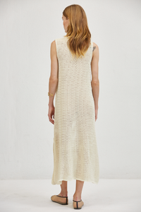 Natural Knitted Shell Elodia Dress