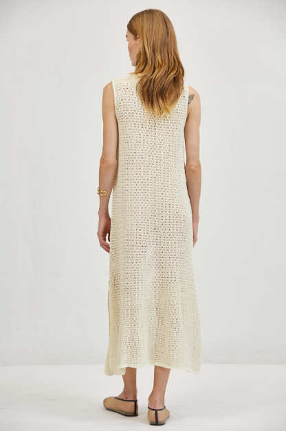Natural Knitted Shell Elodia Dress