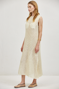 Natural Knitted Shell Elodia Dress