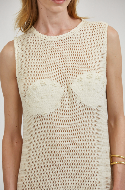 Natural Knitted Shell Elodia Dress