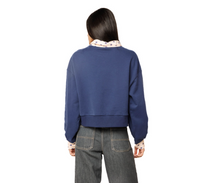 Queen of Sparkles | Navy Polka Dot Collar Turkey Sweatshirt