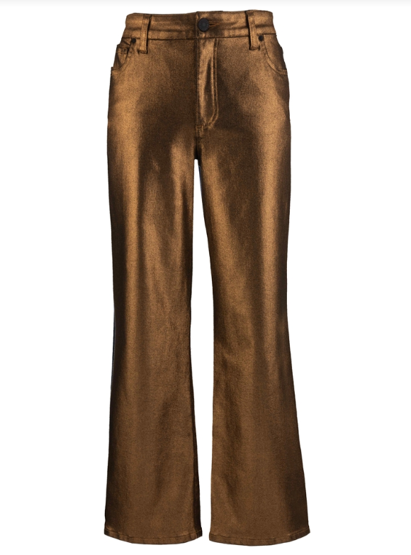 Kut | Kelly Ankle Flare in Metallic Bronze