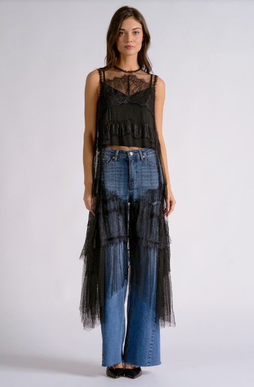 Elan | Black Lace Maxi Overlay
