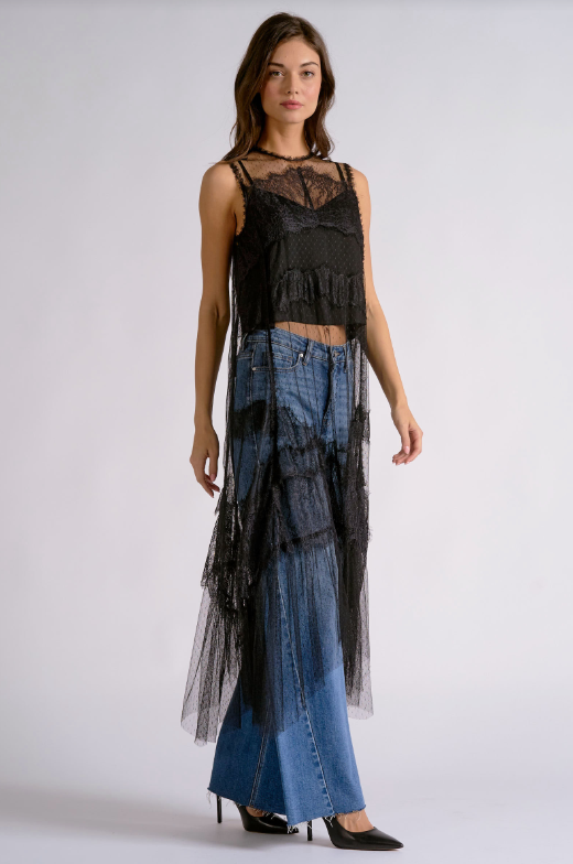 Elan | Black Lace Maxi Overlay