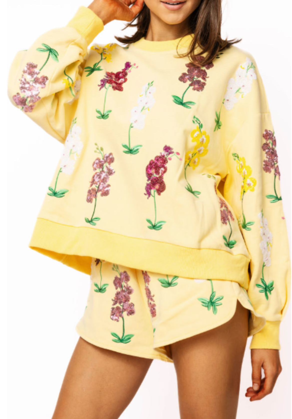 Queen of Sparkles Yellow Iris Sweatshirt