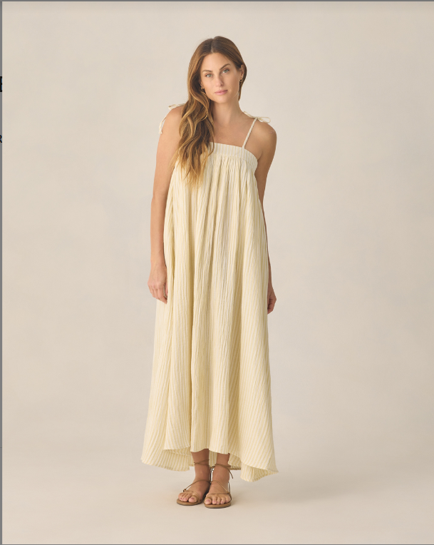 Rylee+Cru Malea Dress in Citron Stripe