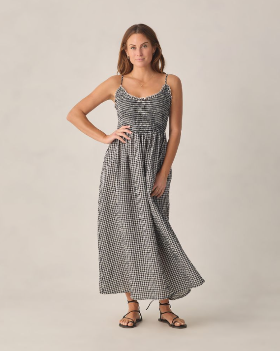 Rylee + Cru | Chrissy Dress in Black Check