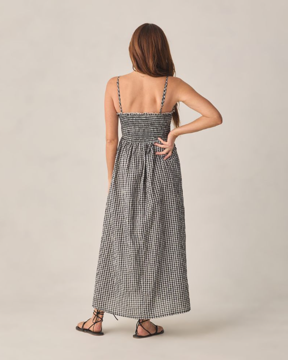 Rylee + Cru | Chrissy Dress in Black Check