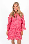J. Marie Hot Pink Seraphina Lace Dress (1 MEDIUM)