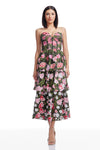 Dress The Population Teigan Floral Tiered Midi Dress