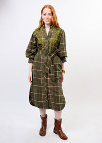 Ivy Jane | Green Plaid Triana Maxi Dress