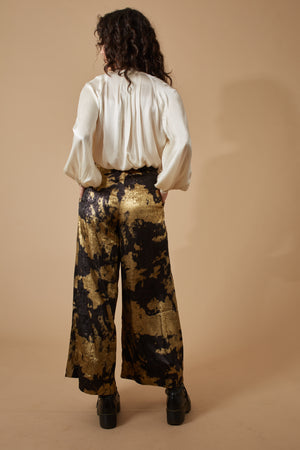 Traffic People Black and Gold Loretta Trousers