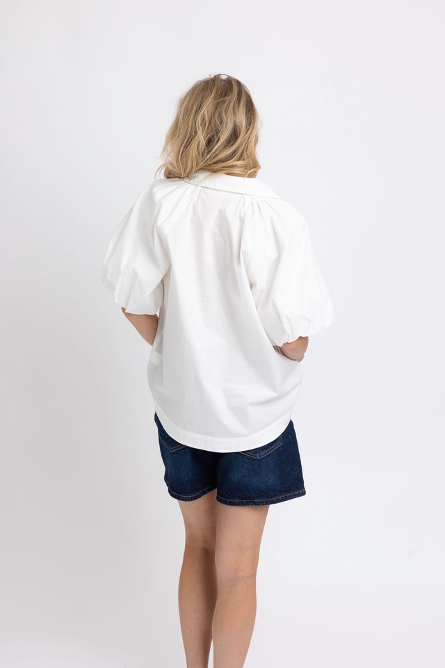 Karlie | Solid Pocket Poplin Top