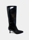Shushop Vanessa Black Croco Knee High Boots