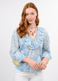 Ivy Jane Vivian Embroidered Printed Top