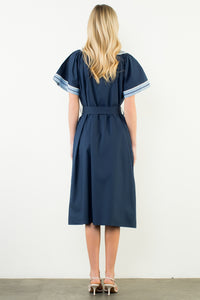 THML Navy V-Neck Dress