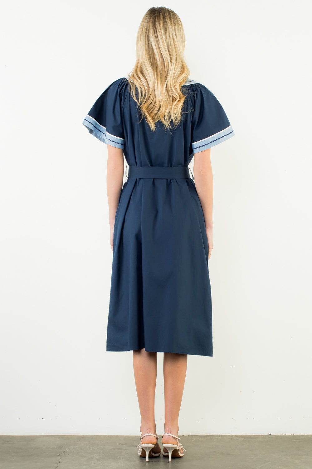 THML Navy V-Neck Dress