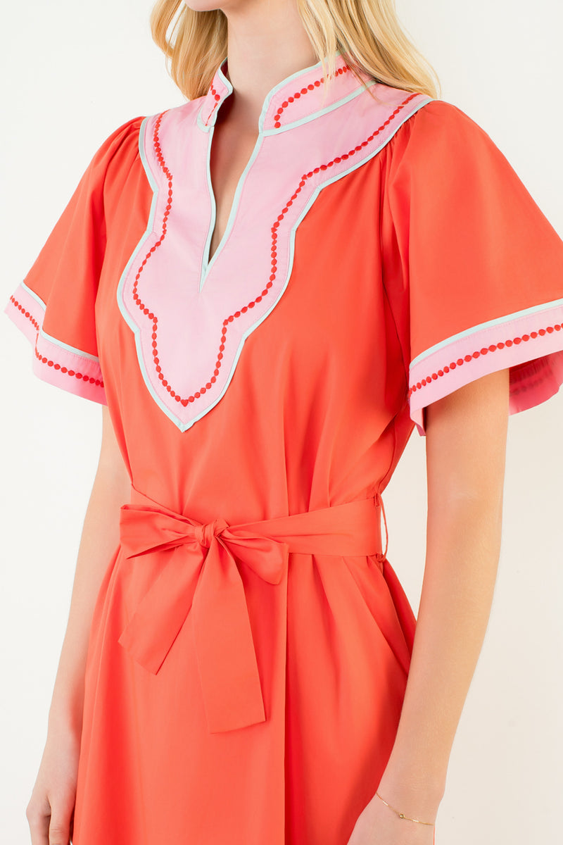 thml orange dress THML Orange Tie Strap Tiered Print Maxi Dress *FINAL SALE*