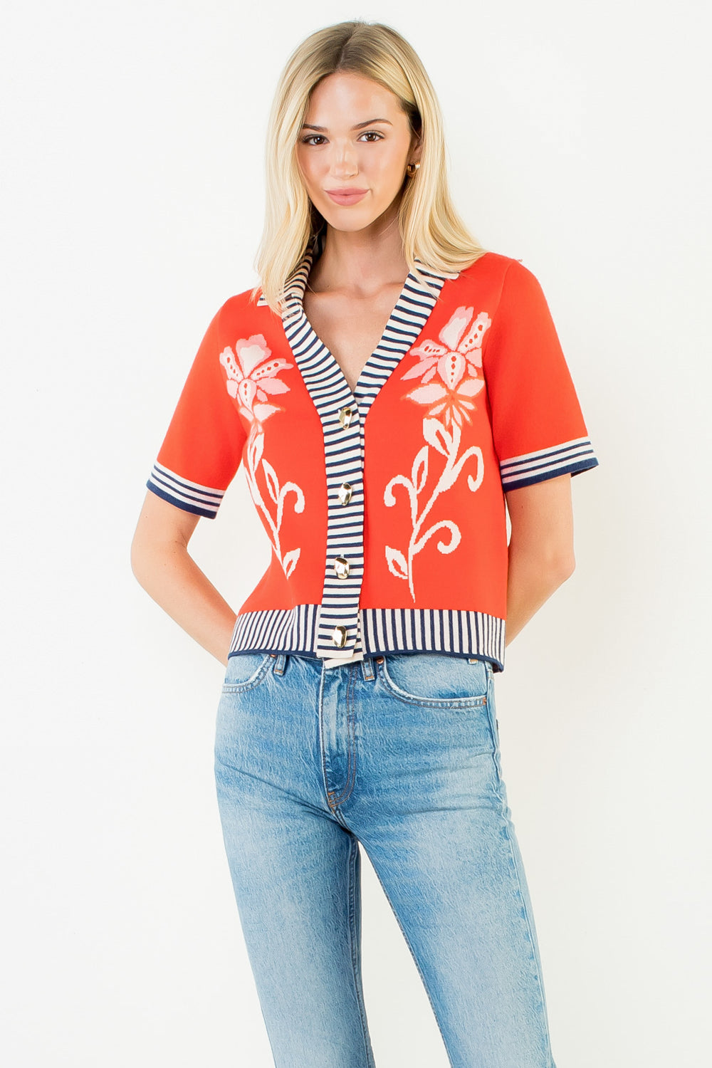 THML Floral Pattern Cardigan/Top