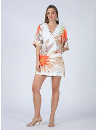 Melissa V-Neck Studded Mini Dress