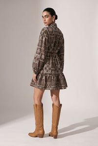 Beulah | Chocolate Bandana Mini Dress