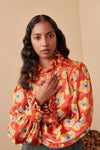 CELIA B Aurora Printed Ruffle Top