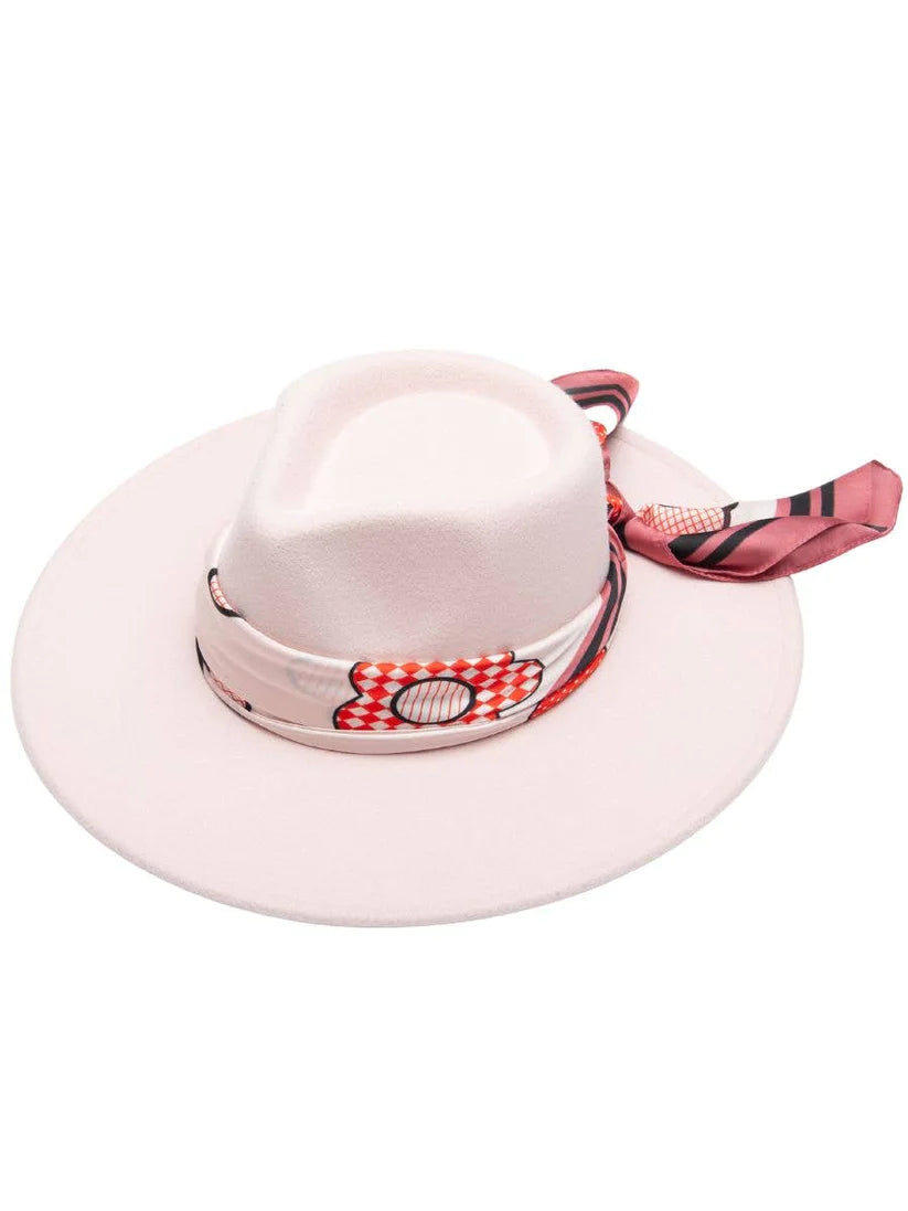 Lucca Rosey Posey Rancher Hat w/ Scarf Trim
