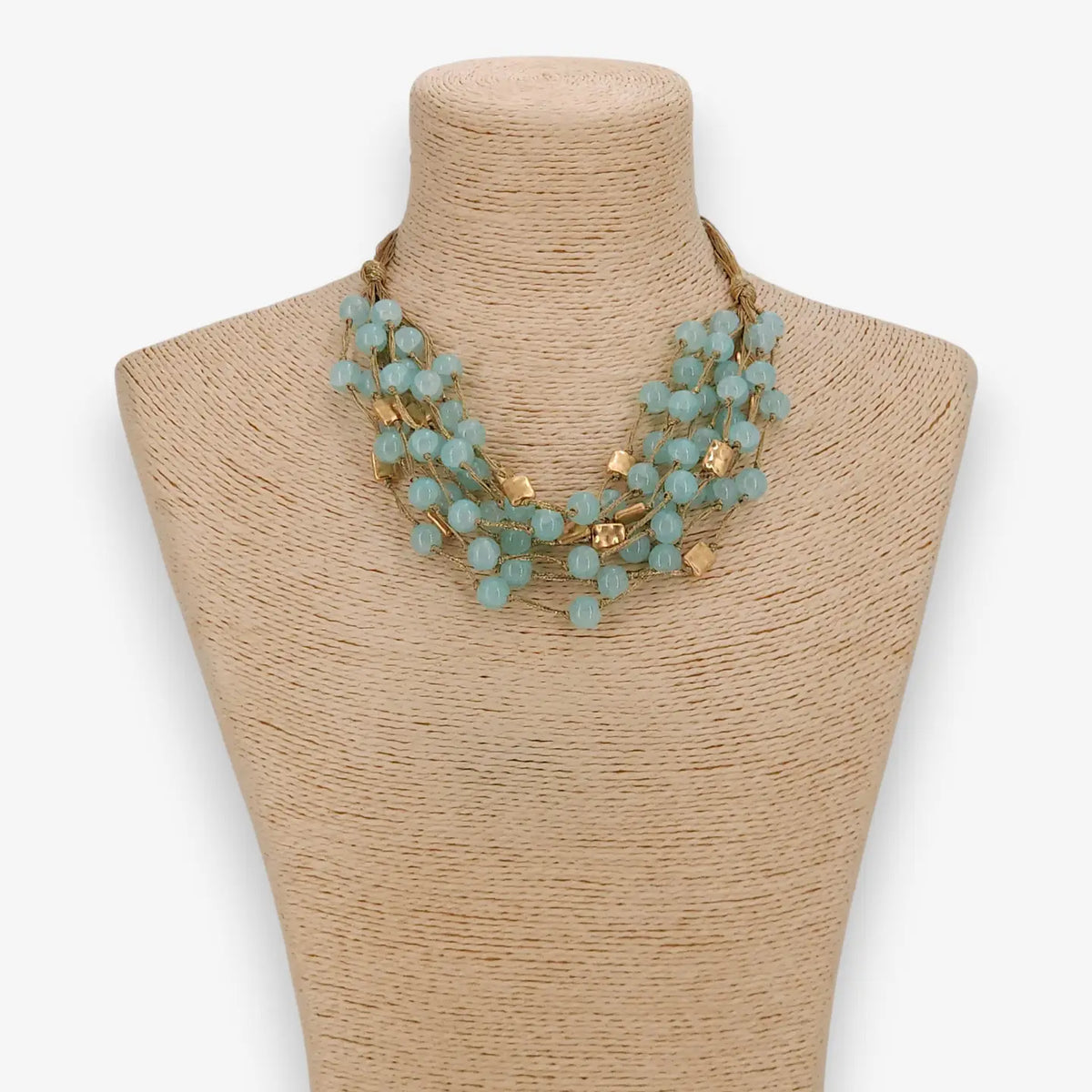 Blue Chunky Beaded Necklace