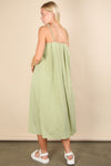 Sage Solid Midi Dress