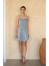 Moon River | Light Blue Denim Mini Dress