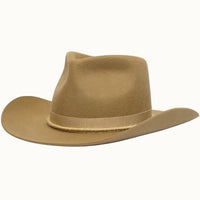 Beige Rowan | 100% Premium Wool Pinch Nose Western Cowboy Hat