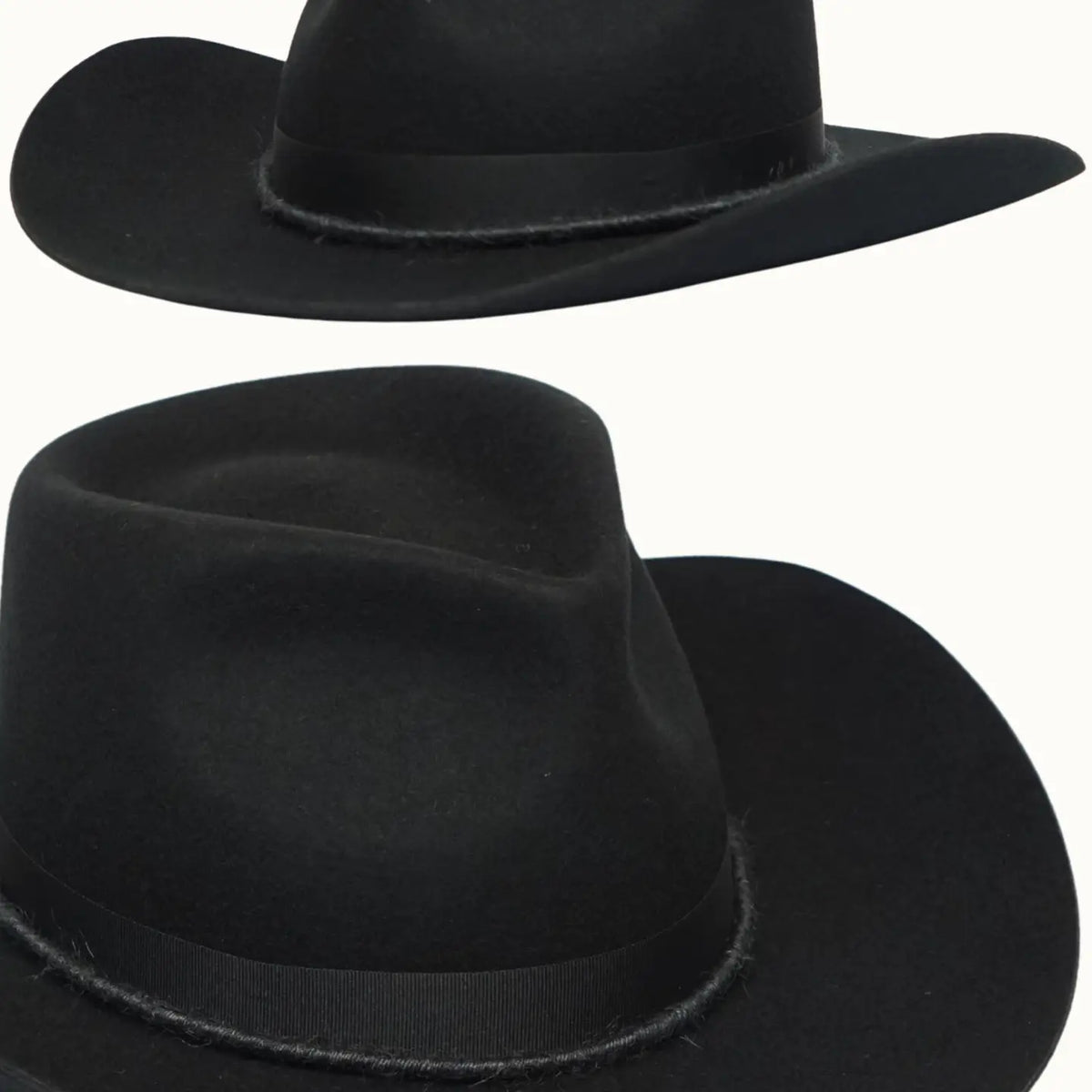 Black Rowan | 100% Premium Wool Pinch Nose Western Cowboy Hat
