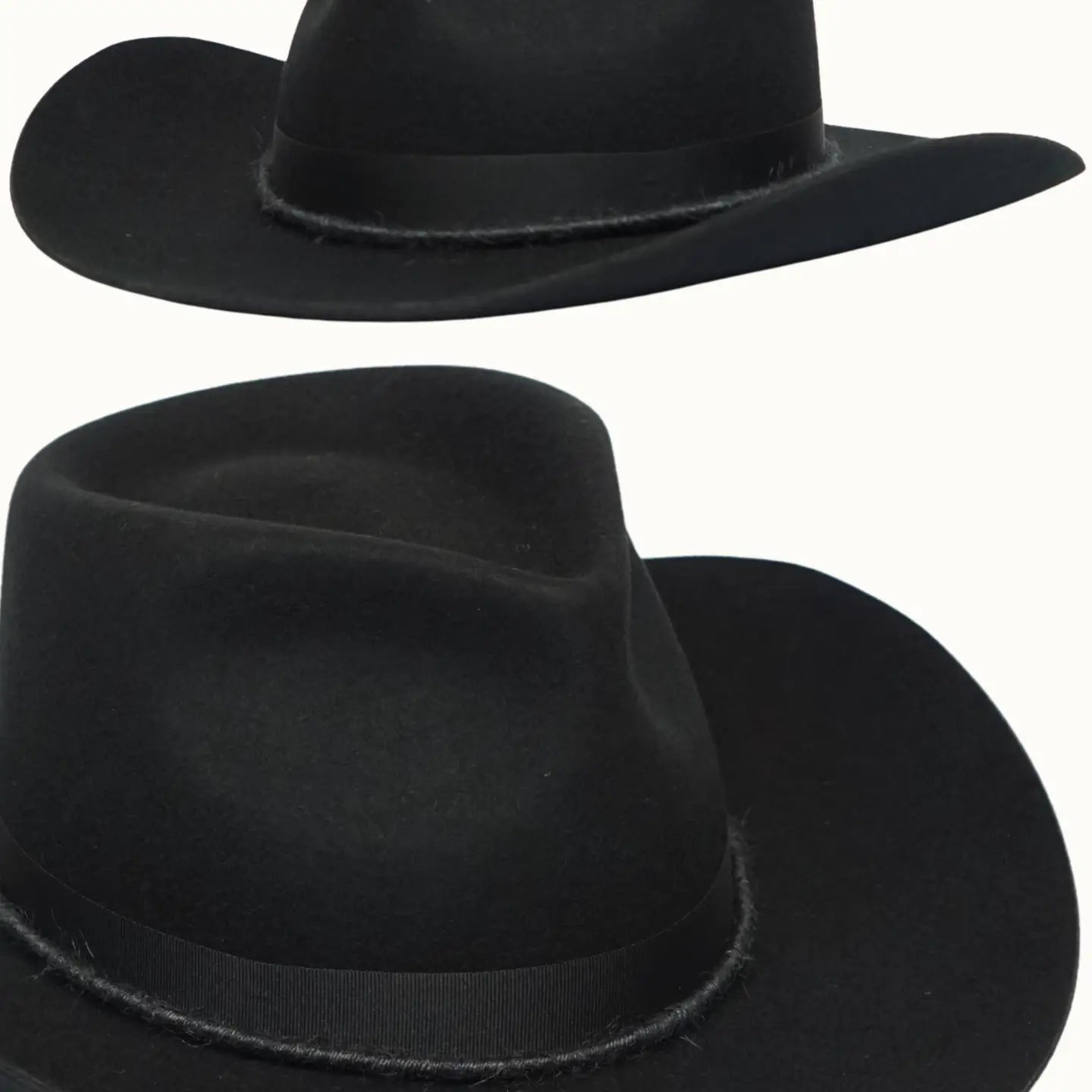 Black Rowan | 100% Premium Wool Pinch Nose Western Cowboy Hat