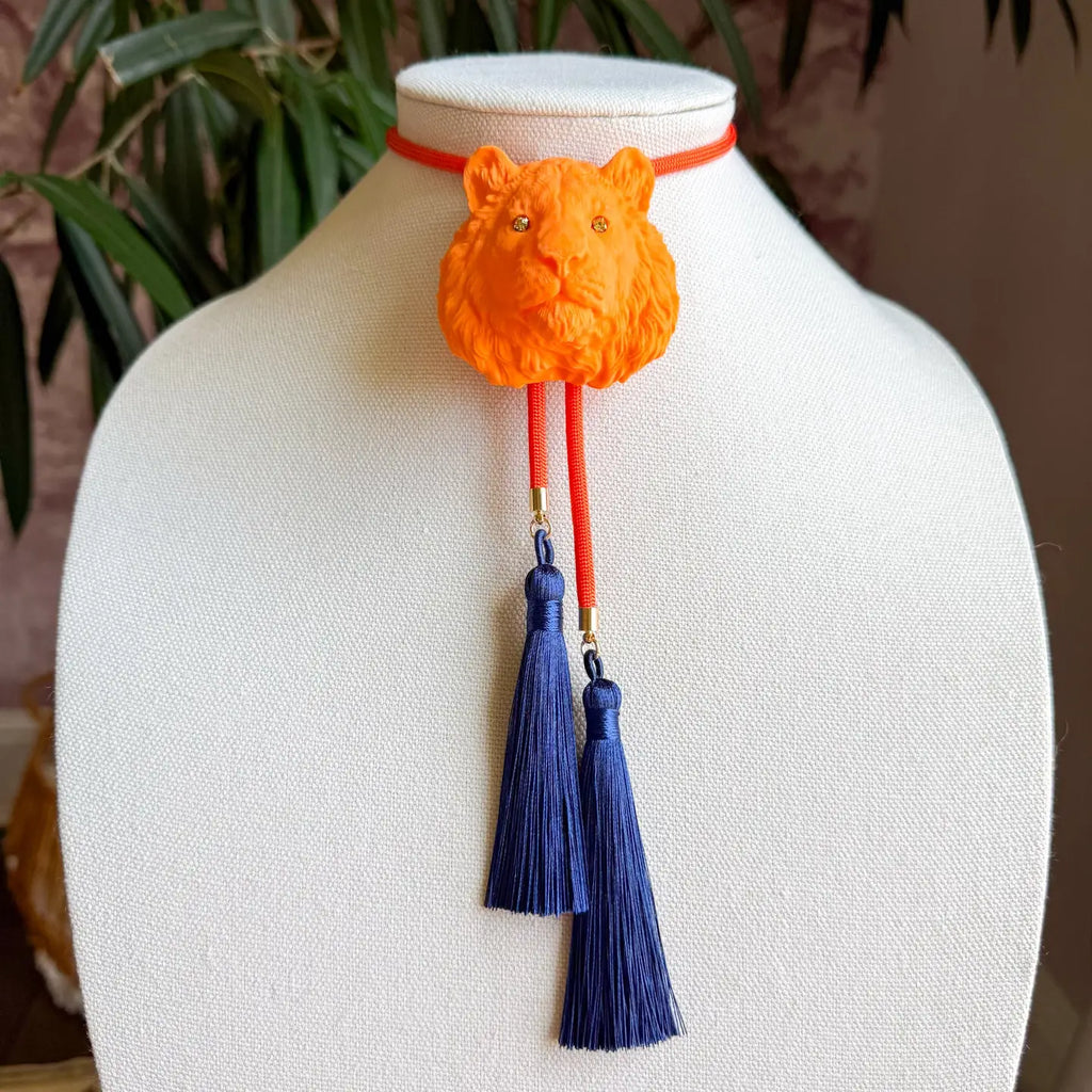 TIger Bolo with Solar Orange and Navy Tassel